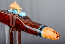 Redwood Burl Native American Flute, Minor, Mid A#-4, #N66C (2)